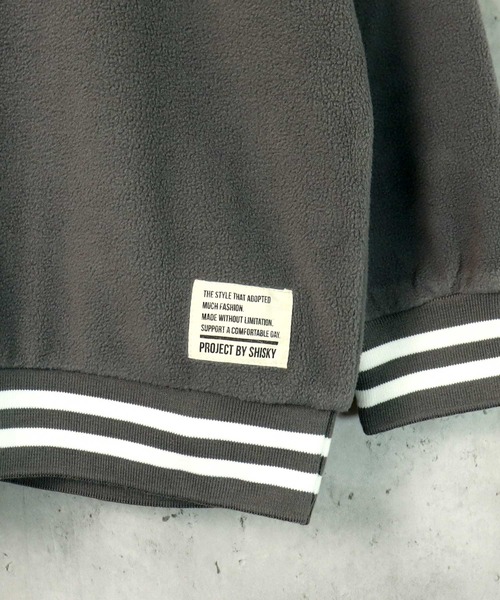 THE CASUAL（カジュアル）の「フリース ラインリブクルー＆パーカー（パーカー・キッズ・グレー系1/チャコール/ブラック系/ネイビー/ベージュ系/ベージュ/ブラック/グレイッシュベージュ/グレー系/ダークグリーン系/ネイビー系/ダークグリーン・110cm/150cm/130cm/160cm/140cm/120cm）」の14枚目の写真