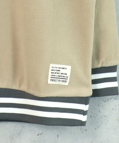 THE CASUAL（カジュアル）の「フリース ラインリブクルー＆パーカー（パーカー・キッズ・グレー系1/チャコール/ブラック系/ネイビー/ベージュ系/ベージュ/ブラック/グレイッシュベージュ/グレー系/ダークグリーン系/ネイビー系/ダークグリーン・110cm/150cm/130cm/160cm/140cm/120cm）」の16枚目の写真