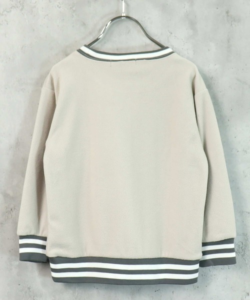 THE CASUAL（カジュアル）の「フリース ラインリブクルー＆パーカー（パーカー・キッズ・グレー系1/チャコール/ブラック系/ネイビー/ベージュ系/ベージュ/ブラック/グレイッシュベージュ/グレー系/ダークグリーン系/ネイビー系/ダークグリーン・110cm/150cm/130cm/160cm/140cm/120cm）」の19枚目の写真