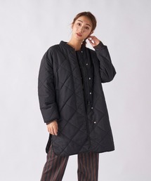 【OP:オーピー】レディースノーカラーキルティングジャケット