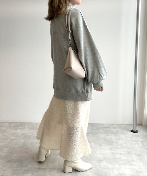 w closet（ダブルクローゼット）の「【ZOZO限定】ハーフジップ刺繍スウェット（スウェット・レディース・グレー/ケリー/ダークブルー/オートミール/ピンク/ダークグリーン・FREE）」の15枚目の写真