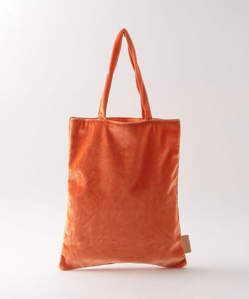 Steven Alan（スティーブンアラン）の「＜Steven Alan＞VELOR TOTE BAG/トートバッグ（トートバッグ・レディース・オレンジ/ライム/ナチュラル・FREE）」の3枚目の写真