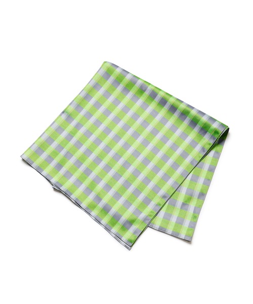 LE CIEL BLEU(ルシェルブルー)の「チェックプリントスカーフ / Check Printed Scarf(バンダナ/スカーフ・レディース・オレンジ/グリーン・FREE)」の5枚目の写真