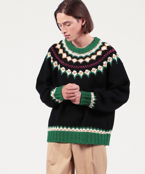 caban（キャバン）の「CABaN ウール フェアアイルハンドクルーネックプルオーバー（ニット/セーター・メンズ・ブラック系その他/ピンク系その他/グリーン系その他3・S/M）」の5枚目の写真