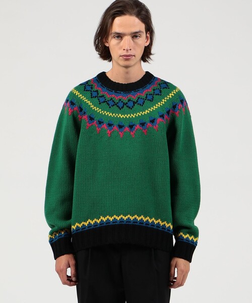 caban（キャバン）の「CABaN ウール フェアアイルハンドクルーネックプルオーバー（ニット/セーター・メンズ・ブラック系その他/ピンク系その他/グリーン系その他3・S/M）」の7枚目の写真