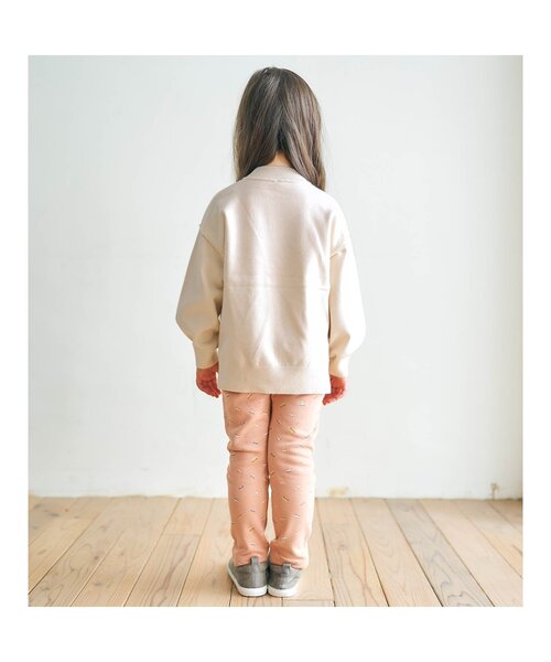 apres les cours(アプレレクール)の「【お洗濯で洗濯OK】スウェットライクニット_ウォッシャブル(ニット/セーター・キッズ・アイボリー/ミント/イエロー/パープル/ブラウン・100/140/130/80/90/110/120)」の9枚目の写真