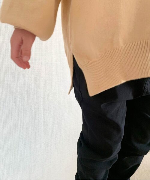 apres les cours(アプレレクール)の「【お洗濯で洗濯OK】スウェットライクニット_ウォッシャブル(ニット/セーター・キッズ・アイボリー/ミント/イエロー/パープル/ブラウン・100/140/130/80/90/110/120)」の20枚目の写真