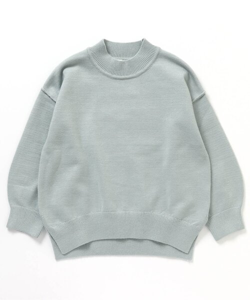 apres les cours(アプレレクール)の「【お洗濯で洗濯OK】スウェットライクニット_ウォッシャブル(ニット/セーター・キッズ・アイボリー/ミント/イエロー/パープル/ブラウン・100/140/130/80/90/110/120)」の6枚目の写真