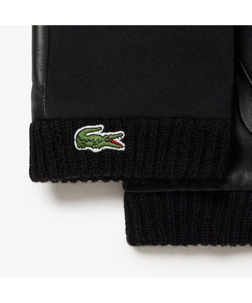 LACOSTE（ラコステ）の「ツイルレザーコンビグローブ（手袋・メンズ・ブラック/グレー・FREE）」の3枚目の写真