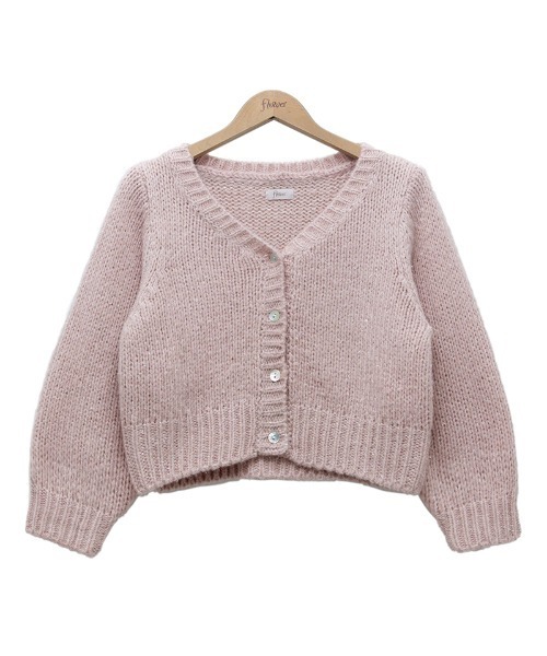 flower（フラワー）の「ホリデーニットカーディガン（カーディガン/ボレロ・レディース・ベージュ/ピンク/アイボリー・FREE）」の11枚目の写真