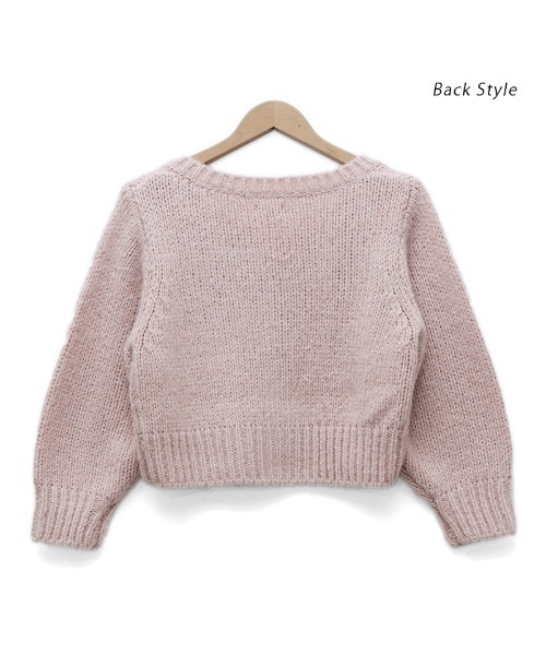 flower（フラワー）の「ホリデーニットカーディガン（カーディガン/ボレロ・レディース・ベージュ/ピンク/アイボリー・FREE）」の7枚目の写真