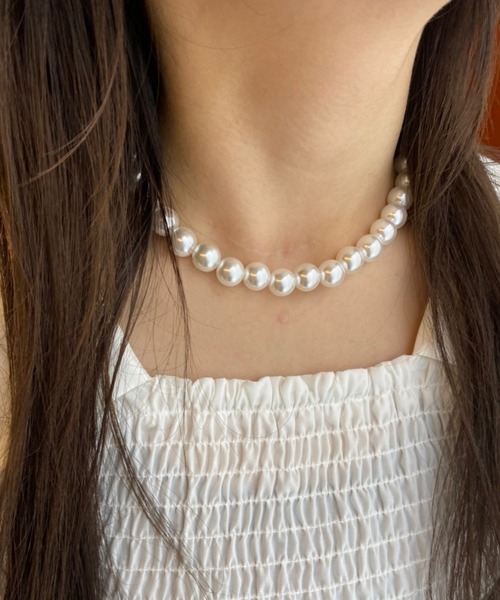 WEGO（ウィゴー）の「WEGO/BIGパールネックレス（ネックレス・レディース・ホワイト系その他・FREE）」の3枚目の写真