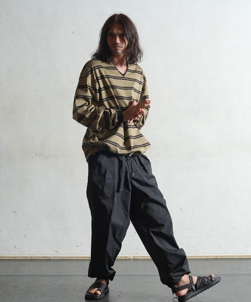 EGO TRIPPING（エゴトリッピング）の「mlt4123-VINTAGEBORDER TEE Tシャツ（Tシャツ/カットソー・メンズ・ベージュ/ブラウン・48/46）」の7枚目の写真