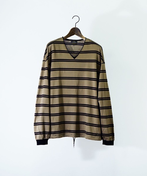 EGO TRIPPING（エゴトリッピング）の「mlt4123-VINTAGEBORDER TEE Tシャツ（Tシャツ/カットソー・メンズ・ベージュ/ブラウン・48/46）」の13枚目の写真