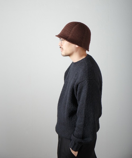 セール】Low-gauge Busket Knit Tulip Hat / ローゲージニット