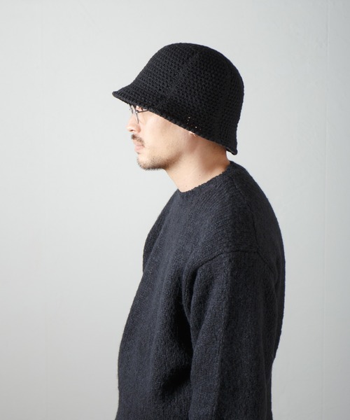 セール】Low-gauge Busket Knit Tulip Hat / ローゲージニット