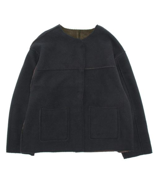 Samansa Mos2（サマンサ モスモス）の「リバーシブルボアコート（その他アウター・レディース・ベージュ/チャコール/オフホワイト・ﾌﾘ-）」の6枚目の写真