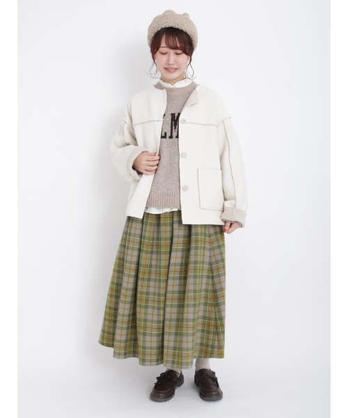 Samansa Mos2（サマンサ モスモス）の「リバーシブルボアコート（その他アウター・レディース・ベージュ/チャコール/オフホワイト・ﾌﾘ-）」の13枚目の写真