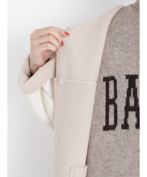 Samansa Mos2（サマンサ モスモス）の「リバーシブルボアコート（その他アウター・レディース・ベージュ/チャコール/オフホワイト・ﾌﾘ-）」の16枚目の写真