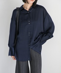 【ZOZO限定】ダブルボタンビンテージサテンオーバーシャツ