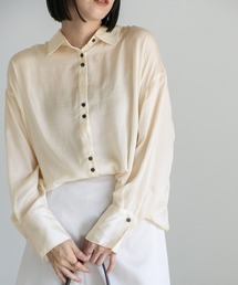 select MOCA | ダブルボタンビンテージサテンオーバーシャツ(シャツ/ブラウス)