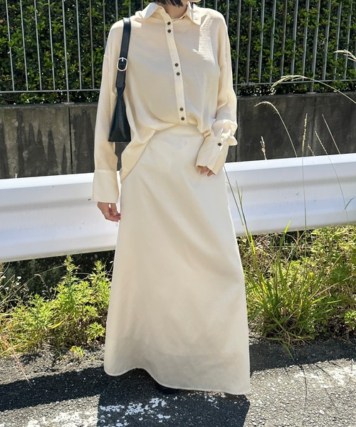 セール】【ZOZO限定】ダブルボタンビンテージサテンオーバーシャツ