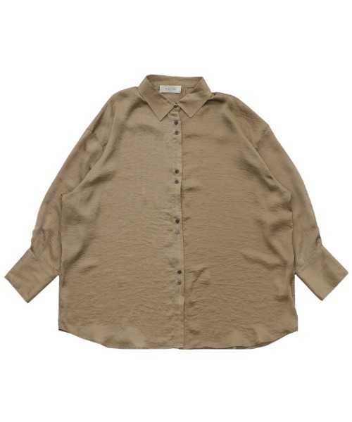 select MOCA（セレクトモカ）の「【ZOZO限定】ダブルボタンビンテージサテンオーバーシャツ（シャツ/ブラウス・レディース・アイボリー/グレー/グレイッシュベージュ/ネイビー・FREE）」の10枚目の写真