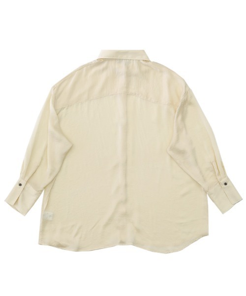 select MOCA（セレクトモカ）の「【ZOZO限定】ダブルボタンビンテージサテンオーバーシャツ（シャツ/ブラウス・レディース・アイボリー/グレー/グレイッシュベージュ/ネイビー・FREE）」の14枚目の写真