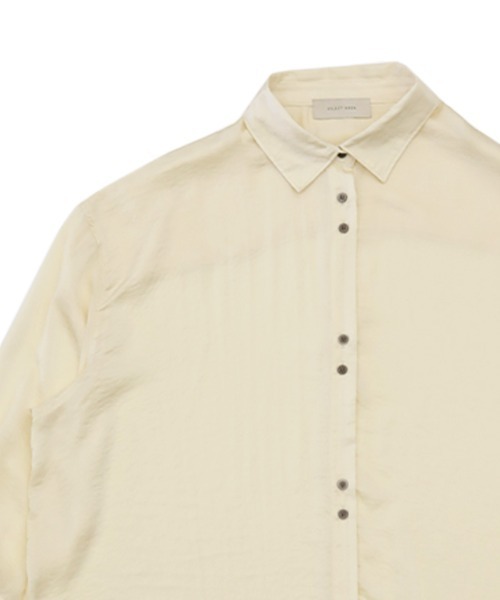 select MOCA（セレクトモカ）の「【ZOZO限定】ダブルボタンビンテージサテンオーバーシャツ（シャツ/ブラウス・レディース・アイボリー/グレー/グレイッシュベージュ/ネイビー・FREE）」の15枚目の写真