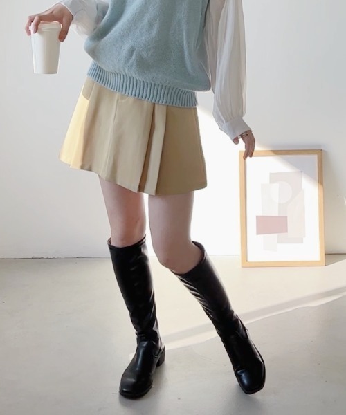 CLEA(クレア)の「ベルト付き プリーツタック ミニスカート(スカート・レディース・ブラック/ベージュ・M/L/S)」の20枚目の写真