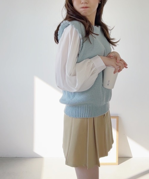CLEA(クレア)の「ベルト付き プリーツタック ミニスカート(スカート・レディース・ブラック/ベージュ・M/L/S)」の21枚目の写真