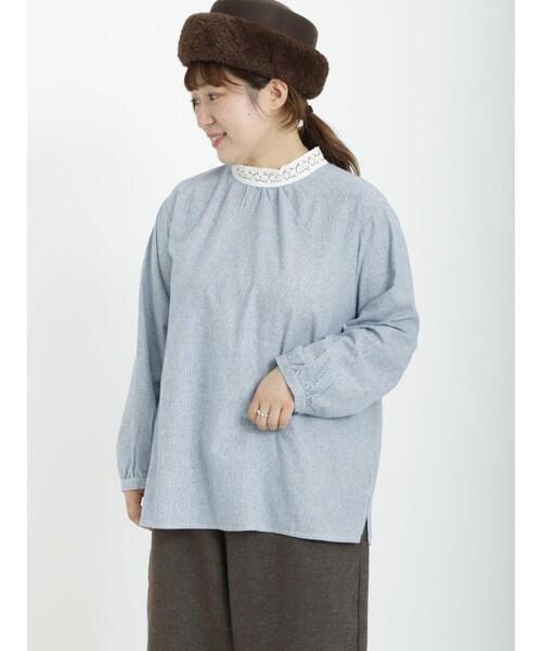 SM2 - teru★新品★エヘカソポ★sm2★スタンドレース衿ブラウス*ミント Samansa Mos2（サマンサ モスモス）の「スタンド襟レース