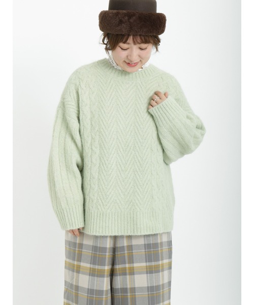 Samansa Mos2（サマンサ モスモス）の「スタンド襟レースブラウス（シャツ/ブラウス・レディース・キナリ/オフホワイト/ブルー/ブラック・ﾌﾘ-）」の6枚目の写真