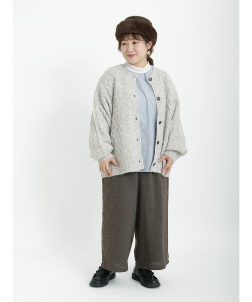 Samansa Mos2（サマンサ モスモス）の「スタンド襟レースブラウス（シャツ/ブラウス・レディース・キナリ/オフホワイト/ブルー/ブラック・ﾌﾘ-）」の7枚目の写真