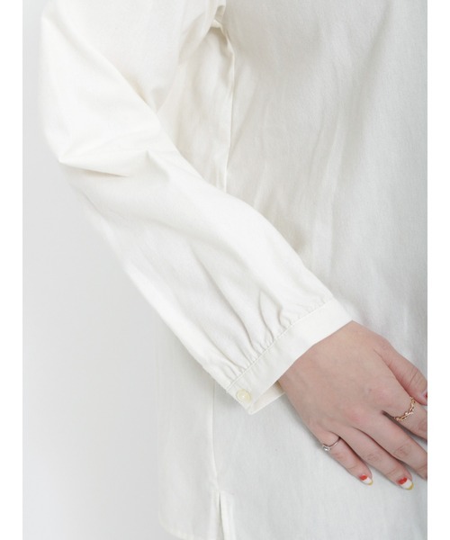 Samansa Mos2（サマンサ モスモス）の「スタンド襟レースブラウス（シャツ/ブラウス・レディース・キナリ/オフホワイト/ブルー/ブラック・ﾌﾘ-）」の22枚目の写真