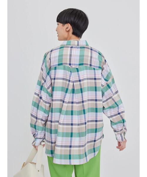 AMERICAN HOLIC（アメリカンホリック）の「とろみバックタックBIGシャツ（シャツ/ブラウス・レディース・ピンク/イエロー/ベージュ・L/M）」の22枚目の写真