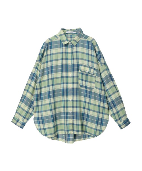 AMERICAN HOLIC（アメリカンホリック）の「とろみバックタックBIGシャツ（シャツ/ブラウス・レディース・ピンク/イエロー/ベージュ・L/M）」の6枚目の写真