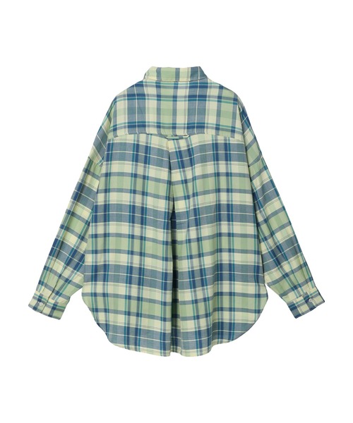 AMERICAN HOLIC（アメリカンホリック）の「とろみバックタックBIGシャツ（シャツ/ブラウス・レディース・ピンク/イエロー/ベージュ・L/M）」の7枚目の写真