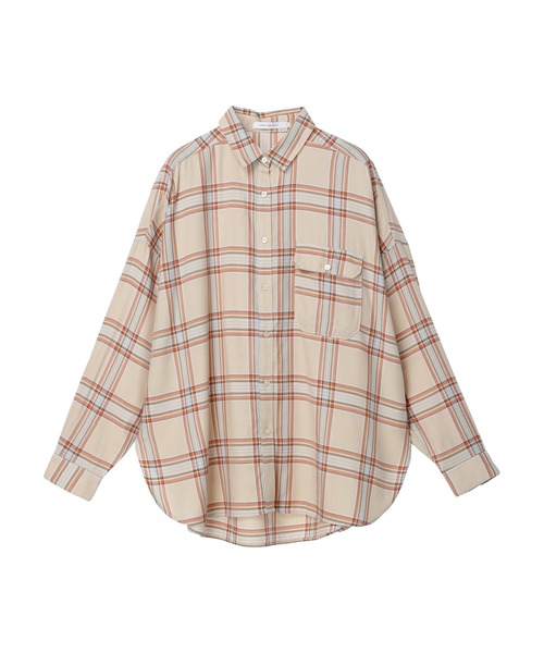 AMERICAN HOLIC（アメリカンホリック）の「とろみバックタックBIGシャツ（シャツ/ブラウス・レディース・ピンク/イエロー/ベージュ・L/M）」の19枚目の写真