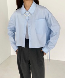 サイドギャザーショートシャツ