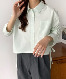 サイドギャザーショートシャツ