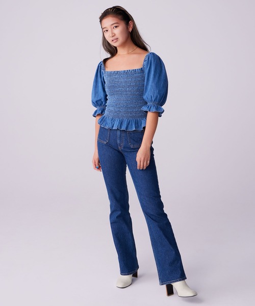 gapデニム GAP ジーンズ デニム デニムパンツ ウォッシュウェル ミッド