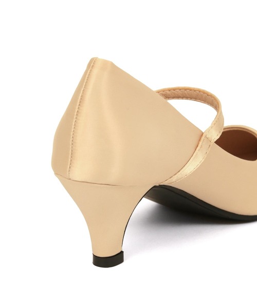 フロントストラップサテンローヒールラメパンプス（パンプス）｜Retica（レティカ）