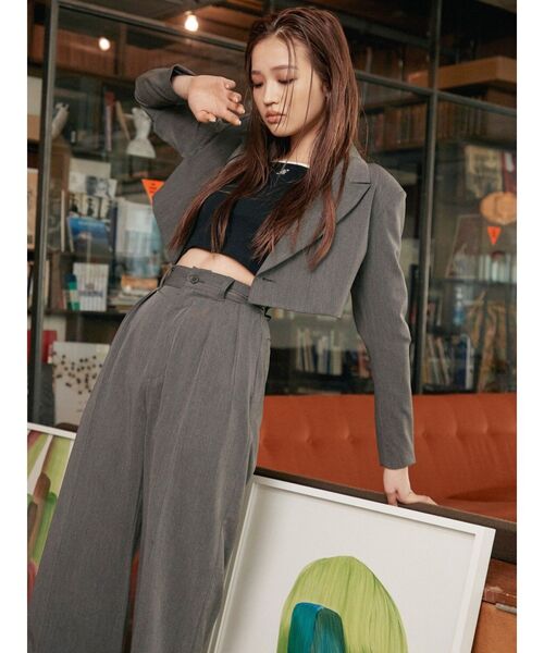 EVRIS(エヴリス)の「リンガーショートTシャツ(Tシャツ/カットソー・レディース・ブラック/ブルー/グリーン/ホワイト・FREE)」の15枚目の写真