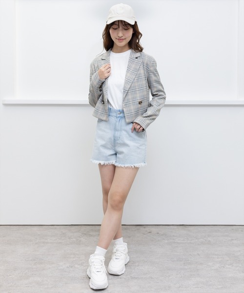 clear（クリア）の「イニシャルボアワッペンキャップ/帽子（キャップ・レディース・ベージュ/ブルー/イエロー/ブラック/ピンク・F）」の7枚目の写真