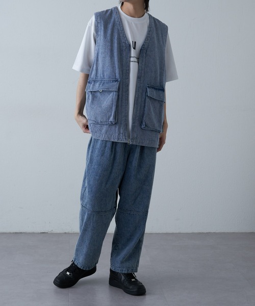 COLONY 2139（コロニートゥーワンスリーナイン）の「【セットアップ対応】ワイドバルーンデニム（デニムパンツ・メンズ・インディゴブルー/ブラック/ブルー/グレー・MEDIUM/LARGE）」の5枚目の写真