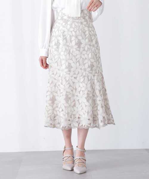 PROPORTION BODY DRESSING（プロポーションボディドレッシング）の「エンブロイダリーケミカルマーメイドスカート / 1213120215（スカート・レディース・オフホワイト/ブルー・MEDIUM/SMALL）」の20枚目の写真