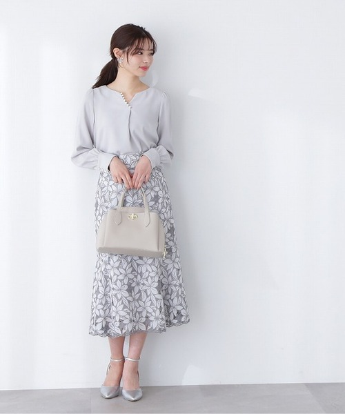 PROPORTION BODY DRESSING（プロポーションボディドレッシング）の「エンブロイダリーケミカルマーメイドスカート / 1213120215（スカート・レディース・オフホワイト/ブルー・MEDIUM/SMALL）」の10枚目の写真