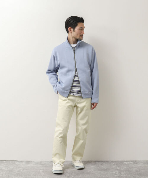 NOLLEY'S goodman（ノーリーズグッドマン）の「DRIVERS KNIT ドライバーズニット スタンドカラー（カーディガン/ボレロ・メンズ・サックスブルー/グレイッシュベージュ/ダークネイビー・M/L）」の4枚目の写真