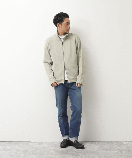 NOLLEY'S goodman（ノーリーズグッドマン）の「DRIVERS KNIT ドライバーズニット スタンドカラー（カーディガン/ボレロ・メンズ・サックスブルー/グレイッシュベージュ/ダークネイビー・M/L）」の18枚目の写真
